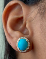 Turquoise Diamond Earrings