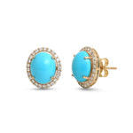 Turquoise Diamond Earrings