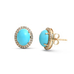 Turquoise Diamond Earrings