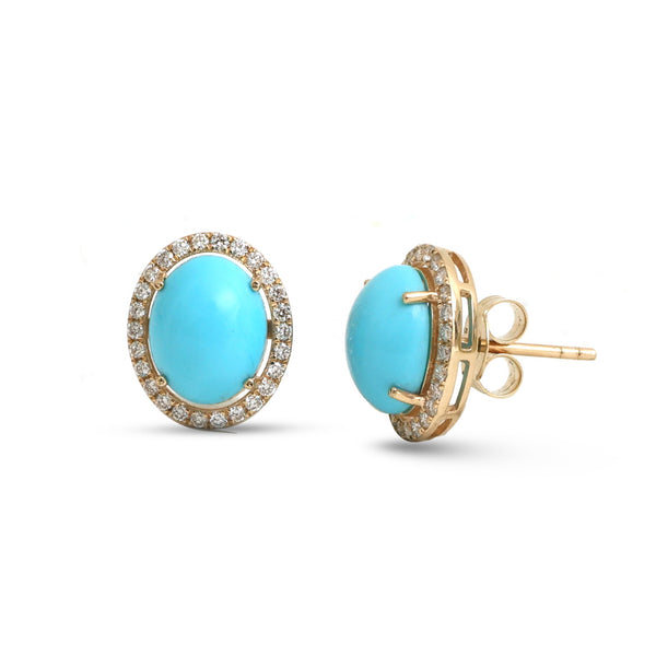 Turquoise Diamond Earrings