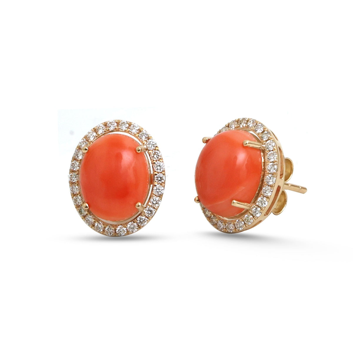 Coral Diamond Earrings