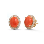 Coral Diamond Earrings