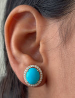 Turquoise Diamond Earrings