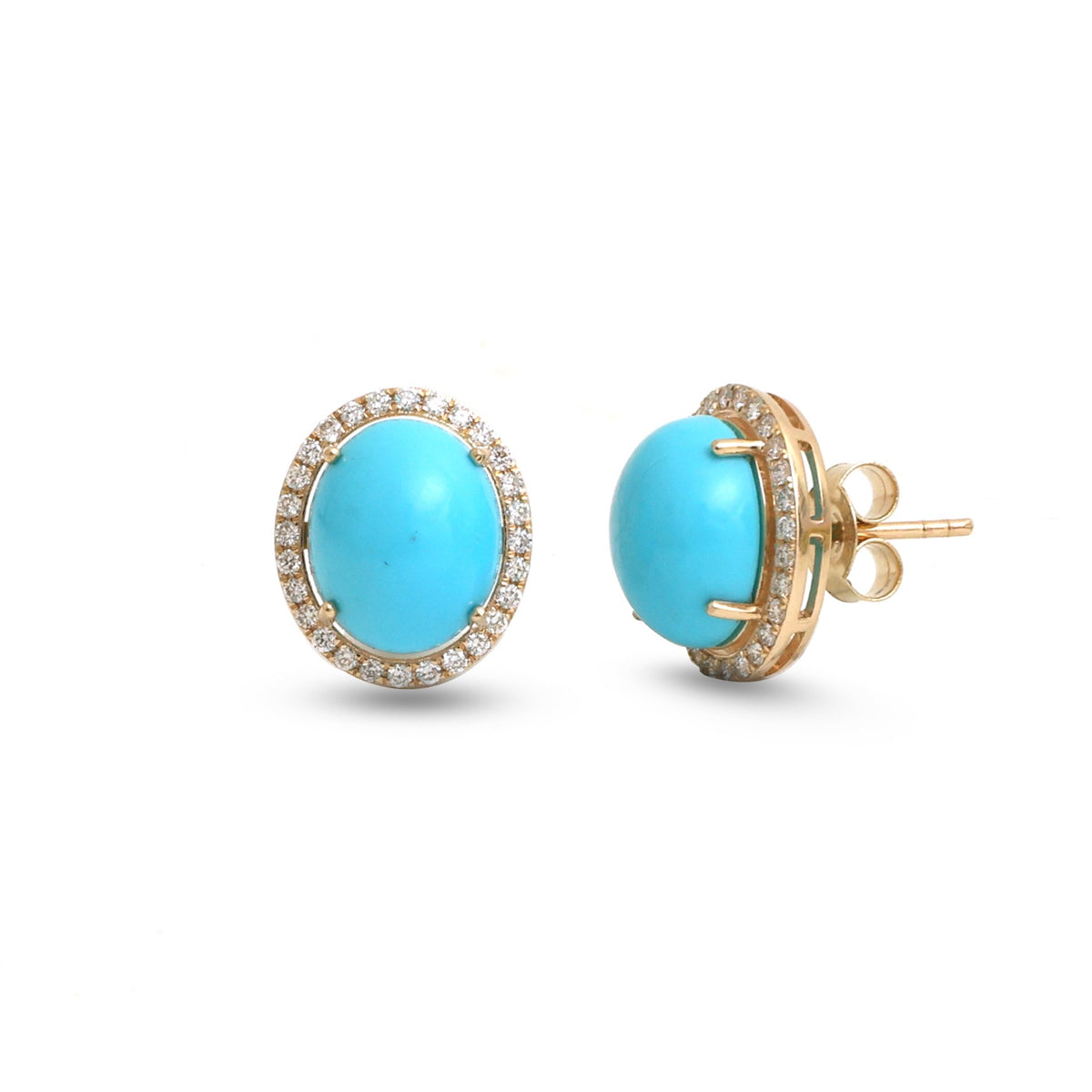 Turquoise Diamond Earrings