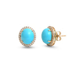 Turquoise Diamond Earrings