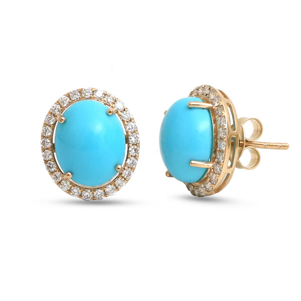 Turquoise Diamond Earrings