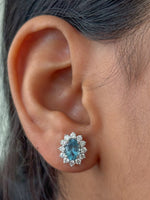 Aquamarine Diamond Earrings