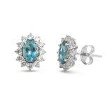 Aquamarine Diamond Earrings