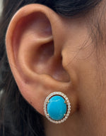 Turquoise Diamond Earrings