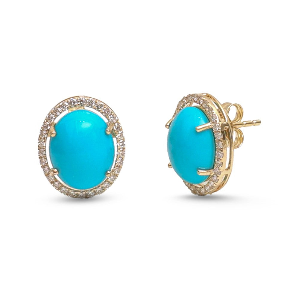 Turquoise Diamond Earrings