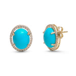 Turquoise Diamond Earrings