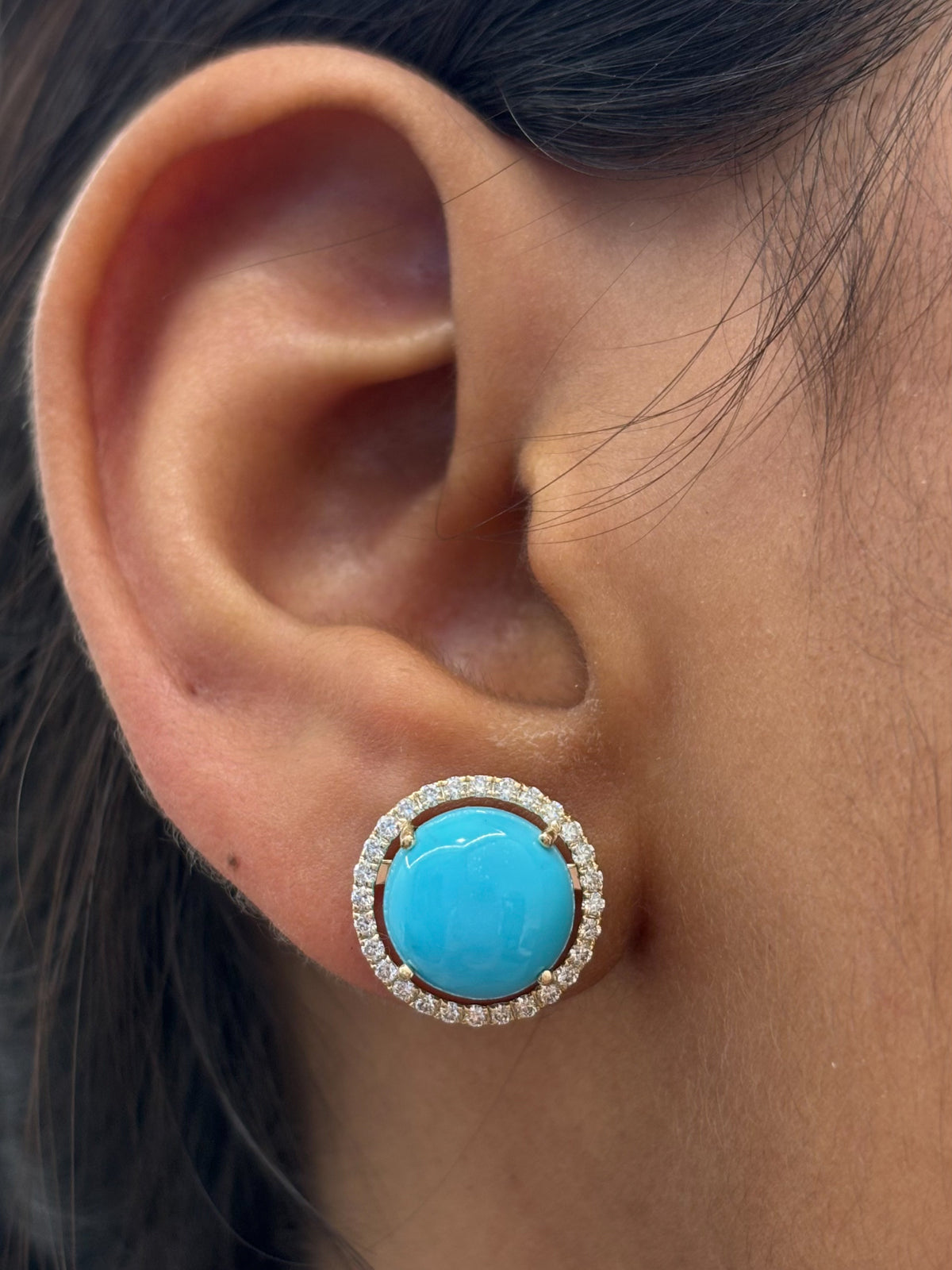 Turquoise Diamond Earrings
