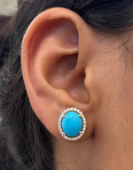Turquoise Diamond Earrings