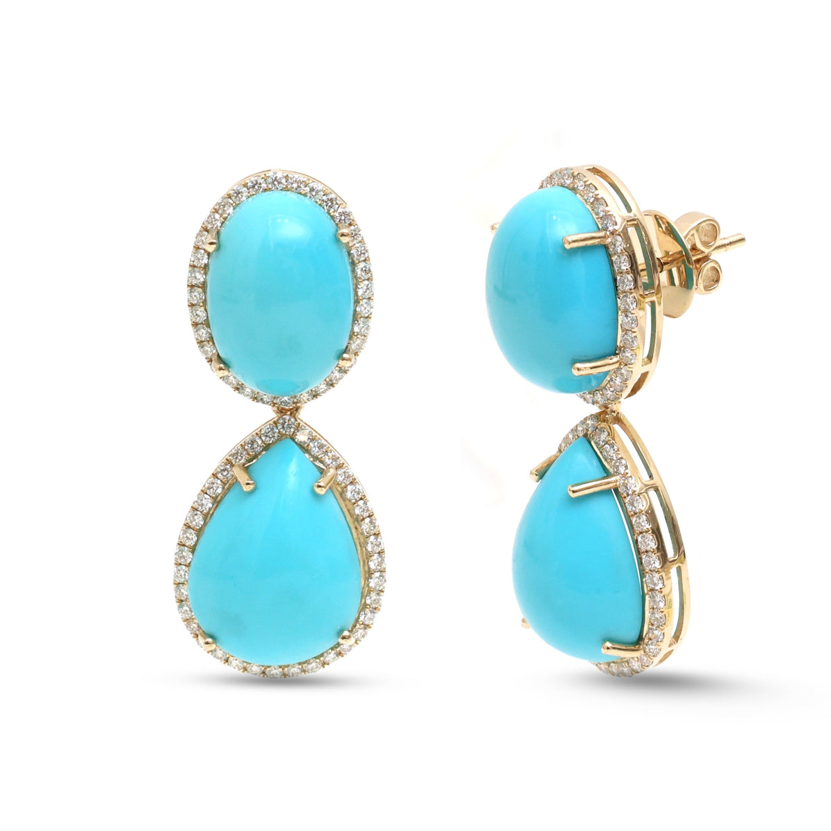 Turquoise Diamond Earrings