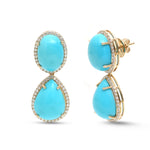 Turquoise Diamond Earrings
