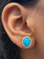 Turquoise Diamond Earrings
