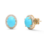 Turquoise Diamond Earrings