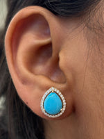 Turquoise Diamond Earrings
