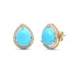 Turquoise Diamond Earrings