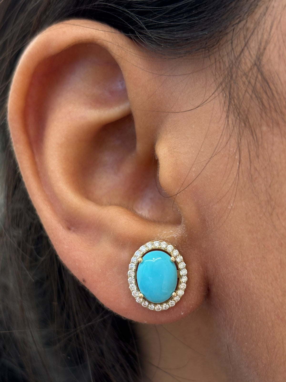 Turquoise Diamond Earrings