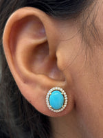 Turquoise Diamond Earrings