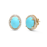 Turquoise Diamond Earrings