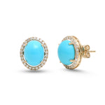 Turquoise Diamond Earrings