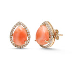Coral Diamond Earrings