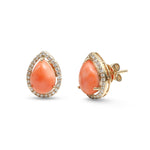 Coral Diamond Earrings