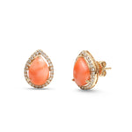 Coral Diamond Earrings