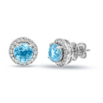 Aquamarine Diamond Earrings