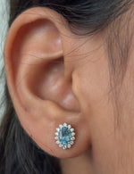 Aquamarine Diamond Earrings