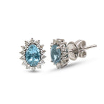 Aquamarine Diamond Earrings