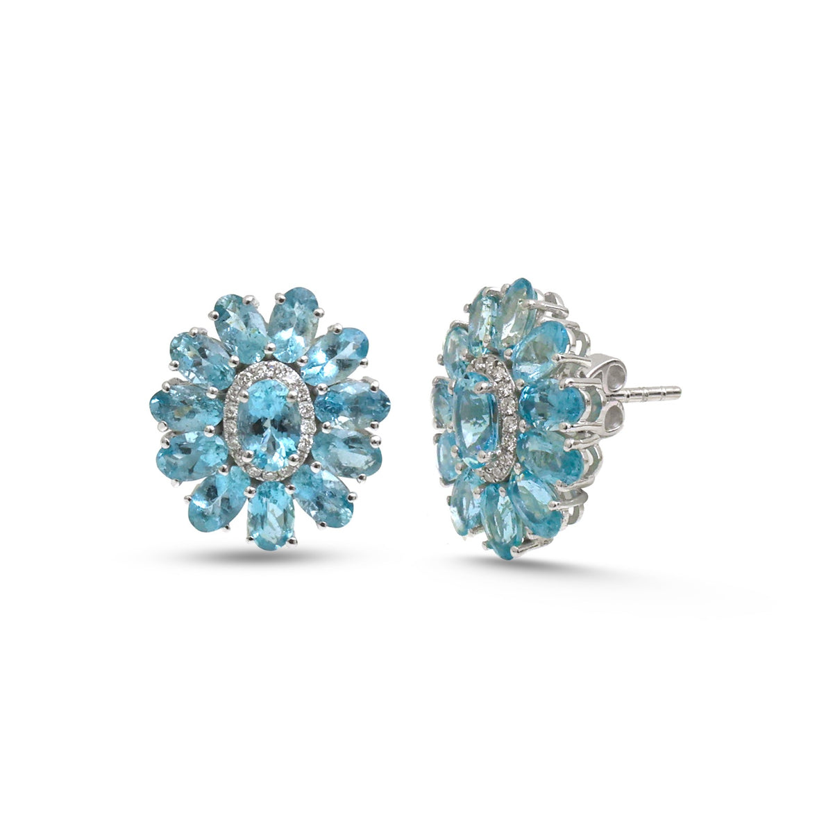 Aquamarine Diamond Earrings