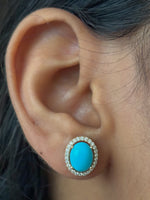 Turquoise Diamond Earrings