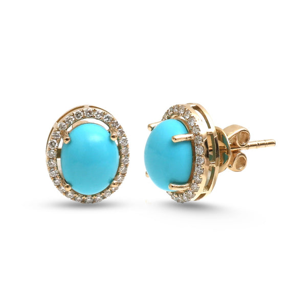 Turquoise Diamond Earrings