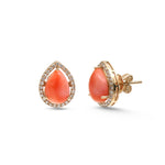 Coral Diamond Earrings