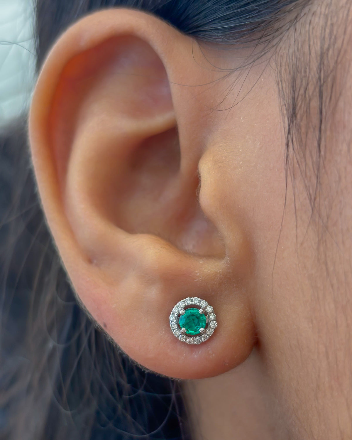 Emerald Diamond Earrings
