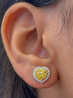 Yellow Diamond Diamond Earrings
