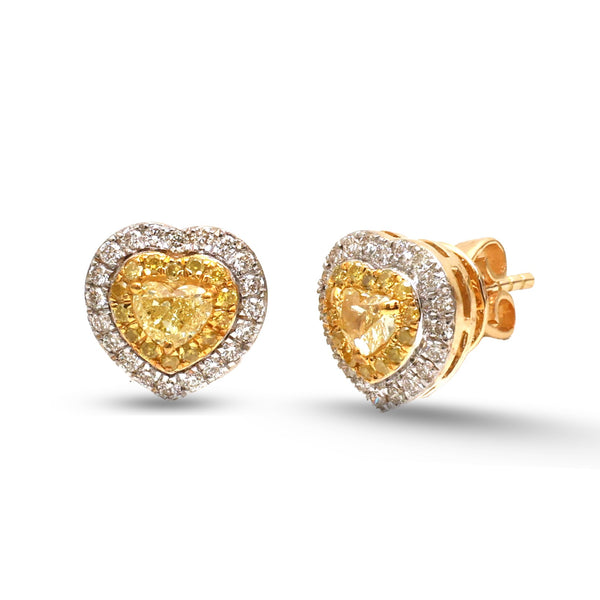 Yellow Diamond Diamond Earrings