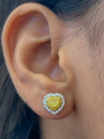 Yellow Diamond Diamond Earrings