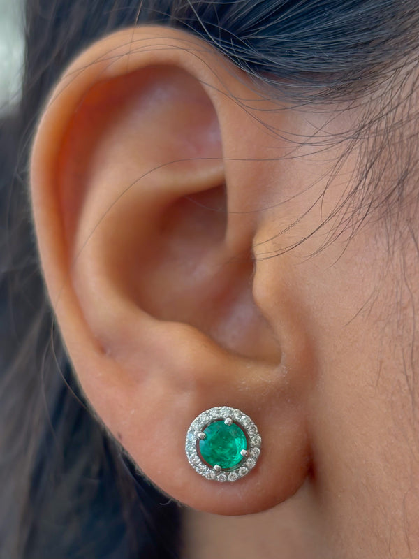 Emerald Diamond Earrings