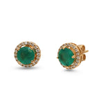Emerald Diamond Earrings