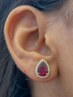 Ruby Diamond Earrings