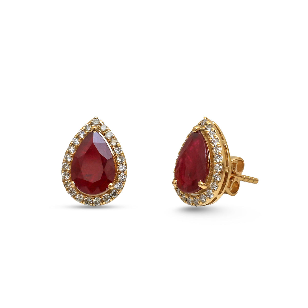 Ruby Diamond Earrings