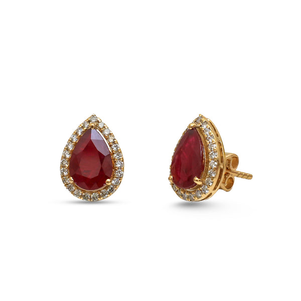 Ruby Diamond Earrings