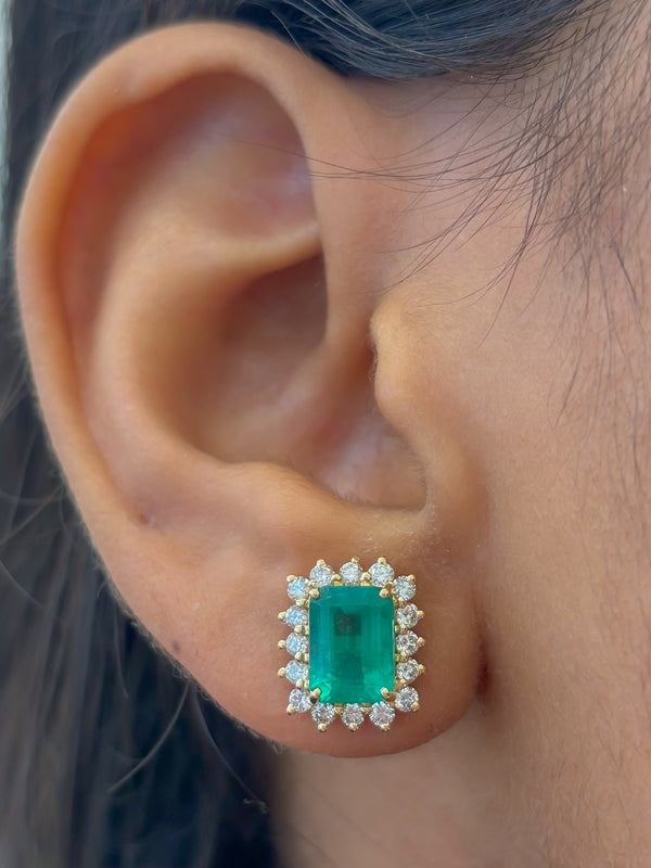 Emerald Diamond Earrings