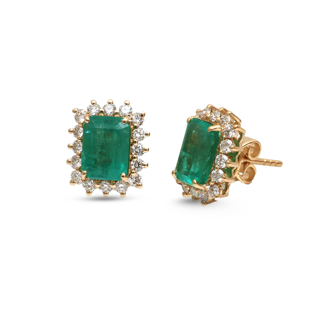 Emerald Diamond Earrings