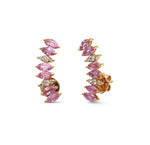 Pink Sapphire Diamond Earrings