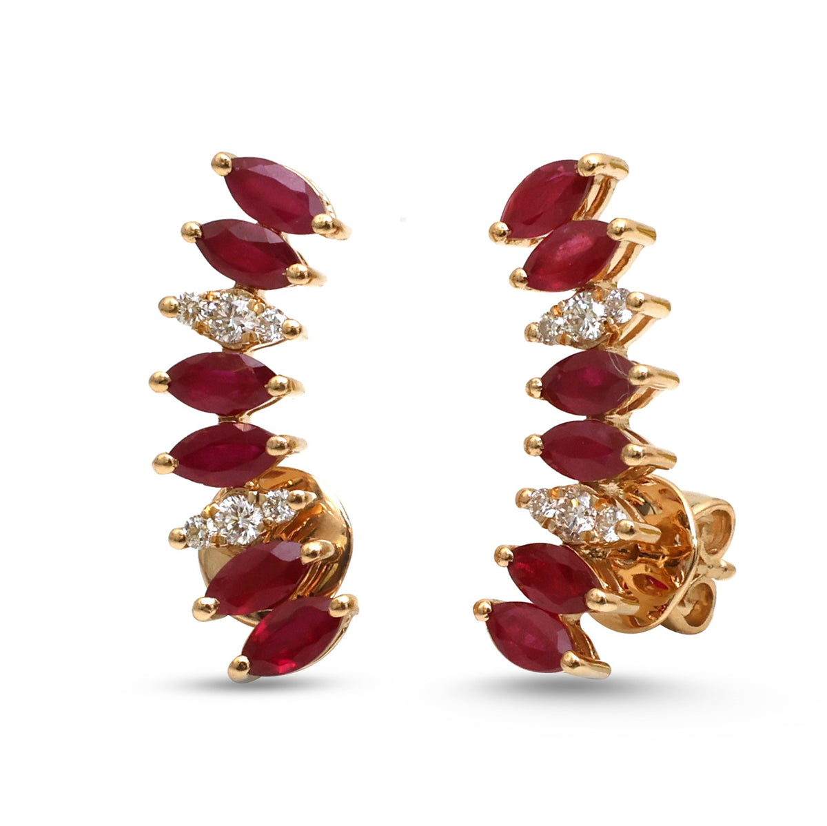 Ruby Diamond Earrings